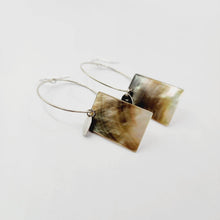 Load image into Gallery viewer, READY TO SHIP Geometric Carved Mother of Pearl Shell Earrings - 925 Sterling Silver FJD$ - Adorn Pacific - All Products