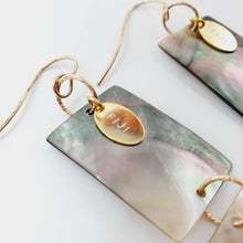Load image into Gallery viewer, READY TO SHIP Geometric Mother of Pearl Shell Earrings - 14k Gold Filled FJD$ - Adorn Pacific - All Products