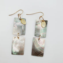 Load image into Gallery viewer, READY TO SHIP Geometric Mother of Pearl Shell Earrings - 14k Gold Filled FJD$ - Adorn Pacific - All Products