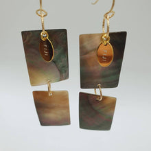 Load image into Gallery viewer, READY TO SHIP Geometric Mother of Pearl Shell Earrings - 14k Gold Filled FJD$ - Adorn Pacific - All Products