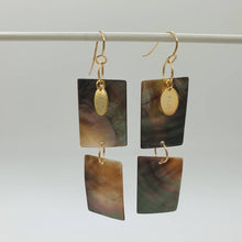 Load image into Gallery viewer, READY TO SHIP Geometric Mother of Pearl Shell Earrings - 14k Gold Filled FJD$ - Adorn Pacific - All Products