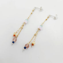 Load image into Gallery viewer, READY TO SHIP - Glass Bead Drop Stud Earrings - 925 Sterling Silver & 14k Gold Fill FJD$ - Adorn Pacific - Earrings