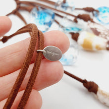 Load image into Gallery viewer, CONTACT US TO RECREATE THIS SOLD OUT STYLE Hot Glass and Shell Faux Suede Leather Necklace - FJD$ - Adorn Pacific - All Products
