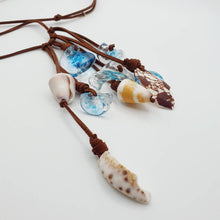 Load image into Gallery viewer, CONTACT US TO RECREATE THIS SOLD OUT STYLE Hot Glass and Shell Faux Suede Leather Necklace - FJD$ - Adorn Pacific - All Products