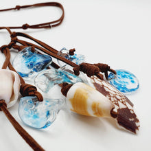 Load image into Gallery viewer, CONTACT US TO RECREATE THIS SOLD OUT STYLE Hot Glass and Shell Faux Suede Leather Necklace - FJD$ - Adorn Pacific - All Products