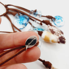 Load image into Gallery viewer, CONTACT US TO RECREATE THIS SOLD OUT STYLE Hot Glass and Shell Faux Suede Leather Necklace - FJD$ - Adorn Pacific - All Products