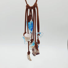 Load image into Gallery viewer, CONTACT US TO RECREATE THIS SOLD OUT STYLE Hot Glass and Shell Faux Suede Leather Necklace - FJD$ - Adorn Pacific - All Products