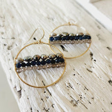 Load image into Gallery viewer, READY TO SHIP - Keshi Pearl & Glass Beads Hoop Earrings - 14k Gold Fill FJD$ - Adorn Pacific - Earrings