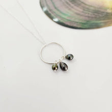 Load image into Gallery viewer, READY TO SHIP Keshi Pearl Necklace with Circle Detail in 925 Sterling Silver - FJD$ - Adorn Pacific - All Products