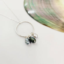 Load image into Gallery viewer, READY TO SHIP Keshi Pearl Necklace with Circle Detail in 925 Sterling Silver - FJD$ - Adorn Pacific - All Products