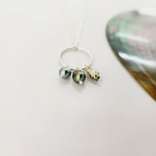 Load image into Gallery viewer, READY TO SHIP Keshi Pearl Necklace with Circle Detail in 925 Sterling Silver - FJD$ - Adorn Pacific - All Products