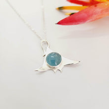 Load image into Gallery viewer, CONTACT US TO RECREATE THIS SOLD OUT STYLE Manta Gemstone Necklace in 925 Sterling Silver & Aquamarine - FJD$ - Adorn Pacific - All Products