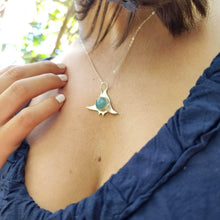 Load image into Gallery viewer, CONTACT US TO RECREATE THIS SOLD OUT STYLE Manta Gemstone Necklace in 925 Sterling Silver & Aquamarine - FJD$ - Adorn Pacific - All Products
