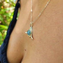 Load image into Gallery viewer, CONTACT US TO RECREATE THIS SOLD OUT STYLE Manta Gemstone Necklace in 925 Sterling Silver & Aquamarine - FJD$ - Adorn Pacific - All Products