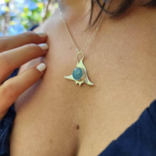 Load image into Gallery viewer, CONTACT US TO RECREATE THIS SOLD OUT STYLE Manta Gemstone Necklace in 925 Sterling Silver & Aquamarine - FJD$ - Adorn Pacific - All Products