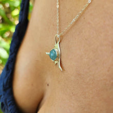 Load image into Gallery viewer, CONTACT US TO RECREATE THIS SOLD OUT STYLE Manta Gemstone Necklace in 925 Sterling Silver & Aquamarine - FJD$ - Adorn Pacific - All Products