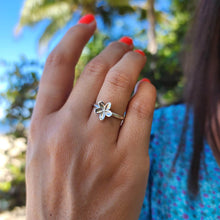 Load image into Gallery viewer, READY TO SHIP Mini Frangipani Ring - 925 Sterling Silver FJD$ - Adorn Pacific - All Products