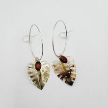 Load image into Gallery viewer, CONTACT US TO RECREATE THIS SOLD OUT STYLE Monstera Carved Mother of Pearl Shell Earrings - 925 Sterling Silver FJD$ - Adorn Pacific - All Products