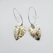 Load image into Gallery viewer, CONTACT US TO RECREATE THIS SOLD OUT STYLE Monstera Carved Mother of Pearl Shell Earrings - 925 Sterling Silver FJD$ - Adorn Pacific - All Products