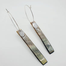 Load image into Gallery viewer, READY TO SHIP Mother of Pearl Shell Hoop Earring - 925 Sterling Silver FJD$ - Adorn Pacific - All Products