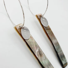 Load image into Gallery viewer, READY TO SHIP Mother of Pearl Shell Hoop Earring - 925 Sterling Silver FJD$ - Adorn Pacific - All Products