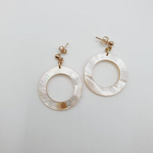 Load image into Gallery viewer, READY TO SHIP Mother of Pearl Stud Earrings - 14k Gold Fill FJD$ - Adorn Pacific - Earrings