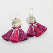 Load image into Gallery viewer, READY TO SHIP Mother of Pearl Vau Hoop Earrings - 14k Gold Fill FJD$ - Adorn Pacific - Earrings