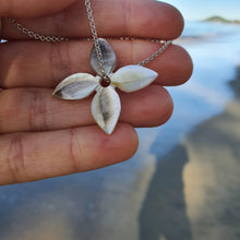 Load image into Gallery viewer, READY TO SHIP Oyster Shell Flower Necklace - 925 Sterling Silver FJD$ - Adorn Pacific - Necklaces