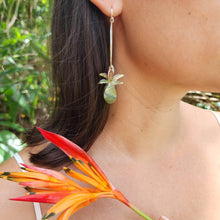 Load image into Gallery viewer, READY TO SHIP Pineapple Carved Mother of Pearl Shell Earrings - 925 Sterling Silver FJD$ - Adorn Pacific - All Products