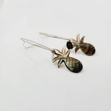Load image into Gallery viewer, READY TO SHIP Pineapple Carved Mother of Pearl Shell Earrings - 925 Sterling Silver FJD$ - Adorn Pacific - All Products
