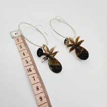 Load image into Gallery viewer, READY TO SHIP Pineapple Carved Mother of Pearl Shell Earrings - 925 Sterling Silver FJD$ - Adorn Pacific - All Products