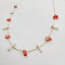 Load image into Gallery viewer, READY TO SHIP Pink & White Coral Necklace - 14k Gold Fill FJD$ - Adorn Pacific - All Products