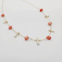 Load image into Gallery viewer, READY TO SHIP Pink & White Coral Necklace - 14k Gold Fill FJD$ - Adorn Pacific - All Products