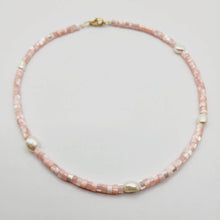 Load image into Gallery viewer, READY TO SHIP Polymer Bead & Freshwater Pearl Choker Necklace - 14k Gold Fill FJD$ - Adorn Pacific - Earrings