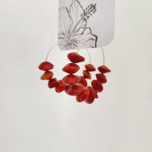 Load image into Gallery viewer, READY TO SHIP Red Seed Hoop Earrings - 14k Gold Fill FJD$ - Adorn Pacific - All Products