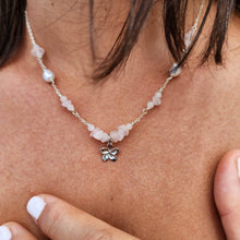 Load image into Gallery viewer, READY TO SHIP Rosequartz & Frangipani Charm Necklace - FJD$ - Adorn Pacific - All Products