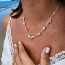 Load image into Gallery viewer, READY TO SHIP Rosequartz & Frangipani Charm Necklace - FJD$ - Adorn Pacific - All Products
