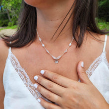 Load image into Gallery viewer, READY TO SHIP Rosequartz & Frangipani Charm Necklace - FJD$ - Adorn Pacific - All Products