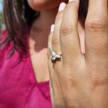Load image into Gallery viewer, READY TO SHIP - Shark Tooth Ring - 925 Sterling Silver & Zirconia FJD$ - Adorn Pacific - Rings