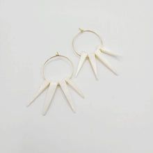 Load image into Gallery viewer, READY TO SHIP Shell Hoop Earrings - 14k Gold Fill FJD$ - Adorn Pacific - Earrings