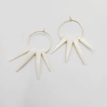 Load image into Gallery viewer, READY TO SHIP Shell Hoop Earrings - 14k Gold Fill FJD$ - Adorn Pacific - Earrings