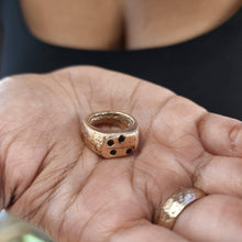 Load image into Gallery viewer, READY TO SHIP - Signet Ring with Sapphires- 9k Solid Gold FJD$ - Adorn Pacific - Rings