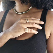 Load image into Gallery viewer, READY TO SHIP - Signet Ring with Sapphires- 9k Solid Gold FJD$ - Adorn Pacific - Rings