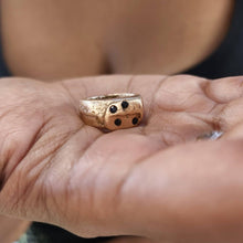 Load image into Gallery viewer, READY TO SHIP - Signet Ring with Sapphires- 9k Solid Gold FJD$ - Adorn Pacific - Rings