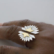 Load image into Gallery viewer, READY TO SHIP Tefui Ring - 925 Sterling Silver & 18 Gold Vermeil Detail FJD$ - Adorn Pacific - All Products
