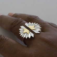 Load image into Gallery viewer, READY TO SHIP Tefui Ring - 925 Sterling Silver & 18 Gold Vermeil Detail FJD$ - Adorn Pacific - All Products