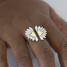 Load image into Gallery viewer, READY TO SHIP Tefui Ring - 925 Sterling Silver & 18 Gold Vermeil Detail FJD$ - Adorn Pacific - All Products