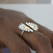 Load image into Gallery viewer, READY TO SHIP Tefui Ring - 925 Sterling Silver & 18 Gold Vermeil Detail FJD$ - Adorn Pacific - All Products