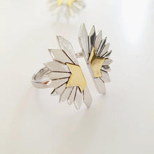 Load image into Gallery viewer, READY TO SHIP Tefui Ring - 925 Sterling Silver & 18 Gold Vermeil Detail FJD$ - Adorn Pacific - All Products