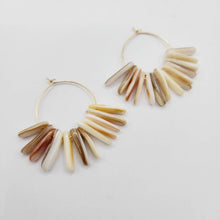 Load image into Gallery viewer, CONTACT US TO RECREATE THIS SOLD OUT STYLE Tumbled Shell Hoop Earrings - 14k Gold Fill FJD$ - Adorn Pacific - Earrings